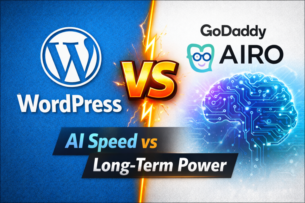 WordPress vs GoDaddy Airo business website platform comparison thumbnail